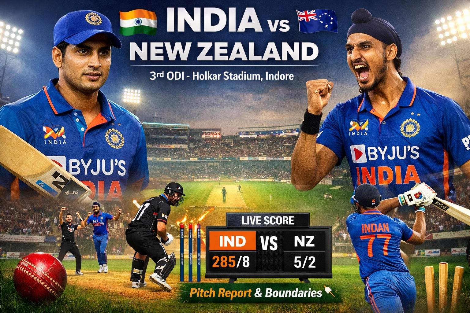 IND vs NZ 3rd ODI 2026: Indore Pitch Report, Toss Update, and Playing XI Analysis