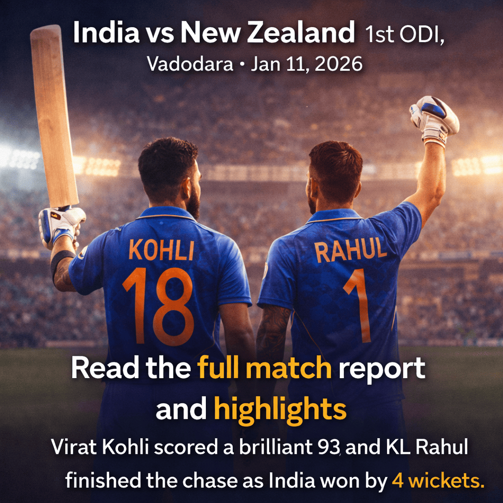 IND vs NZ 1st ODI Highlights: Kohli's 93, Rahul's Finish Seal Thrilling India Win
